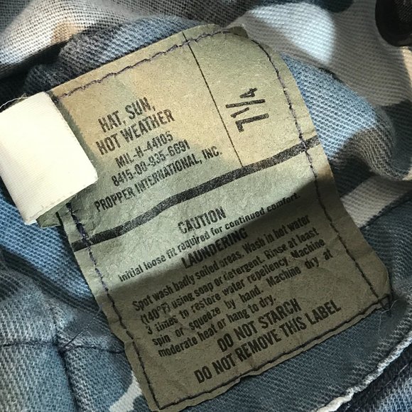 Military Blue Camo Camouflage Cap Bucket Hat - Picture 6 of 6